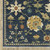 7' X 10' Blue And Gold Oriental Area Rug With Fringe