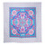 88" X 84" Blue Red And White Floral Cotton Hanging Tapestry