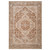 8' X 10' Sand And Brown Floral Medallion Area Rug With Fringe