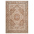 8' X 10' Sand And Brown Floral Medallion Area Rug With Fringe