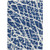 10' X 14' Blue and White Abstract Washable Non Skid Indoor Outdoor Area Rug