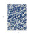 10' X 14' Blue and White Abstract Washable Non Skid Indoor Outdoor Area Rug
