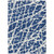 10' X 14' Blue and White Abstract Washable Non Skid Indoor Outdoor Area Rug