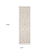 8' Ivory And Taupe Geometric Runner Rug