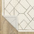 8' Ivory And Taupe Geometric Runner Rug