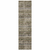 12' Runner Green Abstract Power Loom Runner Rug