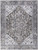 9' X 12' Green and Ivory Floral Power Loom Distressed Washable Area Rug