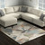 8' X 10' Ivory Blue And Green Checkered Area Rug