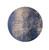 8' Blue and Gray Round Abstract Non Skid Area Rug