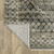 8' Gray And Beige Medallion Runner Rug With Fringe