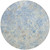 8' Sky Blue And Denim Blue Round Geometric Washable Indoor Outdoor Area Rug