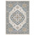 7' X 10' Blue And Ivory Medallion Distressed Area Rug With Fringe