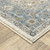 7' X 10' Blue And Ivory Medallion Distressed Area Rug With Fringe