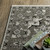 3' X 5' Ivory And Gray Medallion Area Rug With Fringe