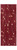 8' Runner Red Black and Ivory Floral Vines Power Loom Runner Rug