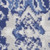 8' Ivory and Blue Floral Medallion Distressed Non Skid Runner Rug