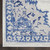 8' Ivory and Blue Floral Medallion Distressed Non Skid Runner Rug
