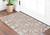 2' X 3' Ivory Pink and Tan Wool Geometric Hand Tufted Area Rug