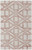 2' X 3' Ivory Pink and Tan Wool Geometric Hand Tufted Area Rug