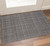 2' X 3' Graphite And Ivory Wool Plaid Hand Tufted Area Rug