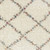 8' Ivory Gray And Red Diamond Shag Runner Rug With Fringe