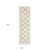 8' Ivory Gray And Red Diamond Shag Runner Rug With Fringe