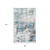 3' X 10' Ivory Blue And Brown Abstract Runner Rug With Fringe