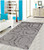 5' X 8' Gray and Dark Gray Abstract Geometric Hand Tufted Area Rug