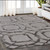5' X 8' Gray and Dark Gray Abstract Geometric Hand Tufted Area Rug