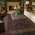 8' X 11' Blue And Red Oriental Area Rug