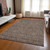 8' X 10' Chocolate And Gray Floral Washable Indoor Outdoor Area Rug