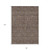 8' X 10' Chocolate And Gray Floral Washable Indoor Outdoor Area Rug