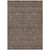 8' X 10' Chocolate And Gray Floral Washable Indoor Outdoor Area Rug