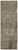 8' Green And Tan Abstract Runner Rug
