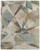 5' X 8' Ivory Blue And Green Checkered Area Rug