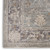 8' X 10' Blue Floral Power Loom Distressed Area Rug With Fringe
