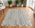 4' X 6' Gray and Ivory Wool Striped Hand Woven Area Rug