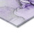 10' X 14' Purple and Ivory Abstract Washable Non Skid Indoor Outdoor Area Rug