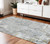 4' X 6' Gray Black And Ivory Abstract Area Rug
