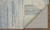 4' X 6' Ivory and Blue Abstract Hand Knotted Worn Faded Area Rug