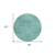 8' Teal Blue And Aqua Round Geometric Washable Indoor Outdoor Area Rug
