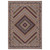 10' X 13' Ivory Red And Tan Diamond Area Rug With Fringe