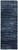 8' Blue And Black Runner Rug