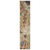 12' Beige Pink And Yellow Abstract Runner Rug With Fringe
