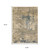 5' X 8' Beige And Blue Abstract Area Rug With Fringe