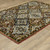 3' X 5' Red Ivory And Tan Medallion Area Rug