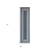 6' Denim Blue And Ivory Geometric Indoor Outdoor Runner Rug