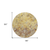 8' Wheat Gold And Gray Round Geometric Washable Indoor Outdoor Area Rug