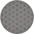 8' Dark Gray And Light Gray Round Geometric Indoor Outdoor Area Rug