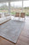 8' X 11' White Abstract Non Skid Area Rug